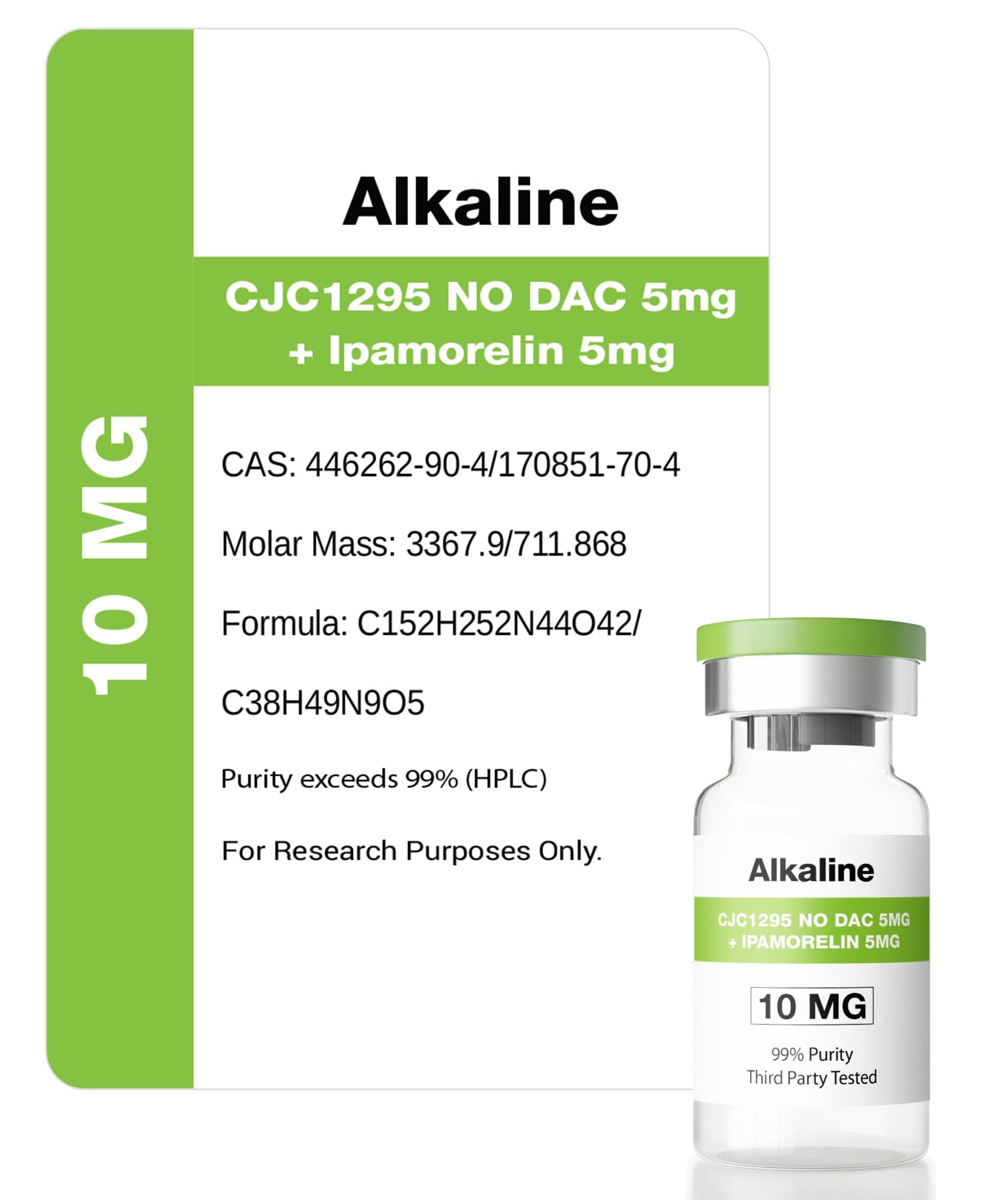 CJC1295 NO DAC 5mg + Ipemorelin 5mg (5ml)